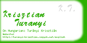 krisztian turanyi business card