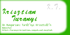 krisztian turanyi business card